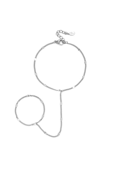 Goudlief.nl Hand chain met patroon - Goudkleur - verkleurt niet - roestvrij staal