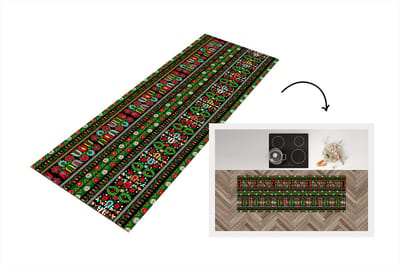 Keukenloper - Loper keuken - Patronen - Hongaars - Folklore - 150x50 cm - Keukenloper vinyl