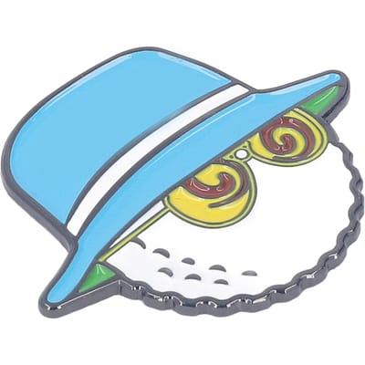 Marque-balles de golf Clips de chapeau Légers Amovibles Magnétiques Anti-rouille Clips de chapeau de pêcheur pour Femmes Hommes Blanc Blue bleu
