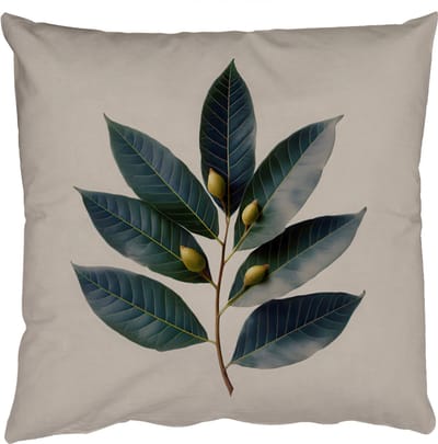 Sierkussens - Kussentjes Woonkamer - 50x50 cm - Laurierbladeren - Bloemknoppen - subtiel