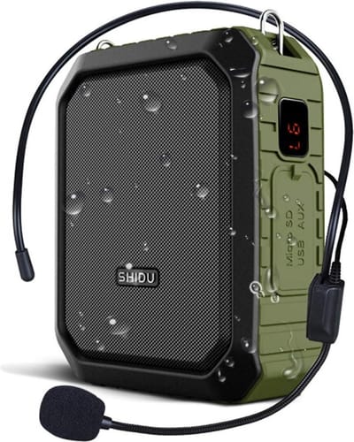 WNHB® Spraakversterker - Draagbare bluetooth microfoon met opnamefunctie - 18W waterdicht - 4400mAh accu - Voor buiten lesgeven presenteren gidsen