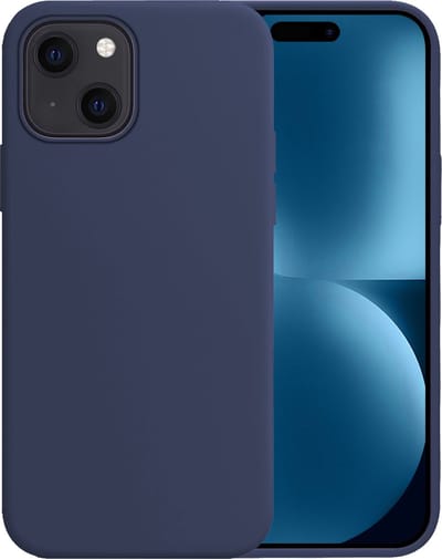 Hoesje - Geschikt voor Apple iPhone 15 - Sterk & Shockproof - Siliconen Case - Hoes Cover - Telefoonhoes - Donkerblauw