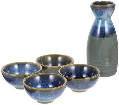 Dailygoods- Sake Set Japanse Stijl - Sake Pot - Sake Bekers - Drankhouders - Porselein - Aardewerk - Sake Servies