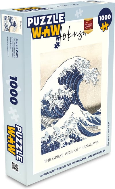 Puzzel Japanse kunst - De grote golf van Kanagawa - Katsushika Hokusai - Legpuzzel - Puzzel 1000 stukjes volwassenen