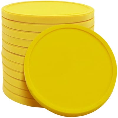 CombiCraft blanco recycle munt gemaakt van biologisch afbreekbaar aardappelzetmeel - geel - Ø 29mm - verpakking 3000 stuks