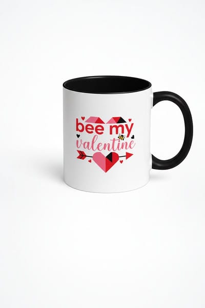 Valentijn Mok 'Bee My Valentine' met Bij & Harten - Romantisch Cadeau