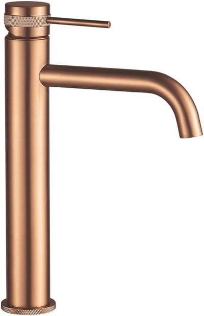 Rea Lungo Grip high - Wastafelkraan - Geborsteld Koper - 18X5X28CM