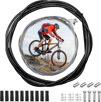 Universele Fiets Versnellingskabelset - Compleet met Achter Schakelkabel en Remkabel voor Mountainbike en Racefiets 2,5m