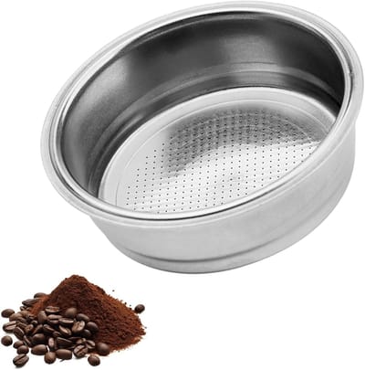 Dailygoods - 51 mm zeef koffiezeef roestvrij staal, espressozeef, filtermand, filterhouder, zeef, koffiefilter, compatibel met Delonghi koffiefiltermand, filtermand, accessoires voor espressomachine, 8-10 g (1 kop