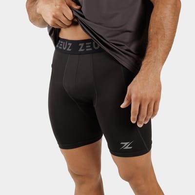 ZEUZ Heren Compressieshort – Sport Ondergoed voor Fitness & Hardlopen - Zwart - M