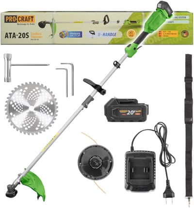 Procraft ATA-20S accu-bosmaaier 20 V 420 mm borstelloos + 1x accu 4,0 Ah + oplader