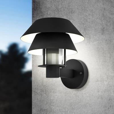 EGLO Chiappera Wandlamp Buiten - E27 - 22,5 cm - Zwart/Wit