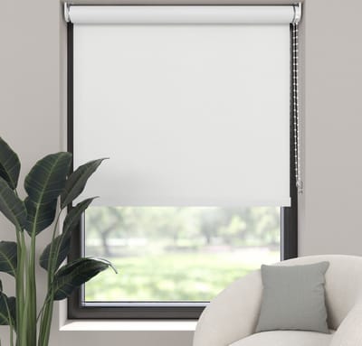 Dutchblinds Rolgordijn - verduisterend - Wit - 65x190cm - Raamdecoratie op maat