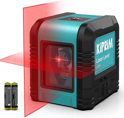 Kruislijn laser - Rode laser - Waterpas - IP54 Waterbescherming - Zelf balancerende Laserniveau - Met opbergtas - Blauw Zwart -