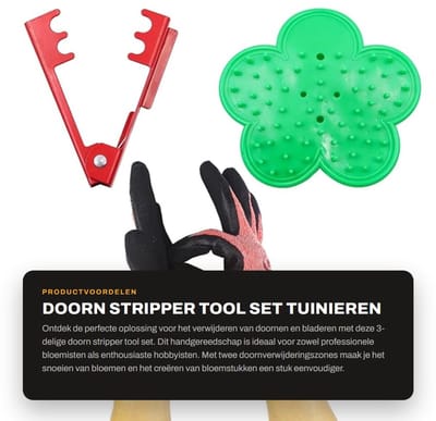 Dailygoods- Snoeischaar - Doornverwijderingsset - Tuinhandschoenen - Handgereedschap - Bloemstukken - Twee doornverwijderingszones - Tuingereedschap