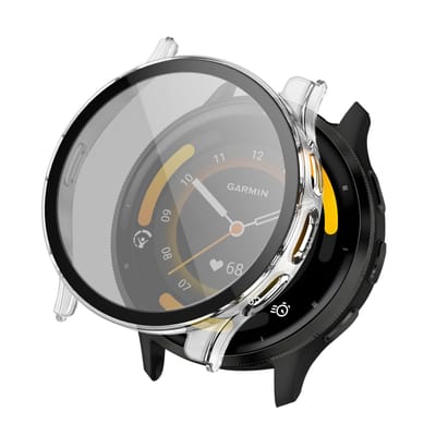 Screen protector - Geschikt voor Geschikt voor Garmin Venu 3 - Full Cover Hard Case / Beschermend Hoesje - Transparant