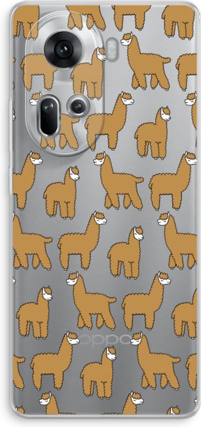 Case Company® - Hoesje geschikt voor Oppo Reno 11 hoesje - Alpacas - Soft Cover Telefoonhoesje - Bescherming aan alle Kanten en Schermrand