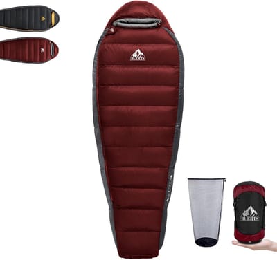 Warme Dons Slaapzak voor Heren en Dames (-14°C) - Ultralicht en Compact voor Kamperen en Backpacken