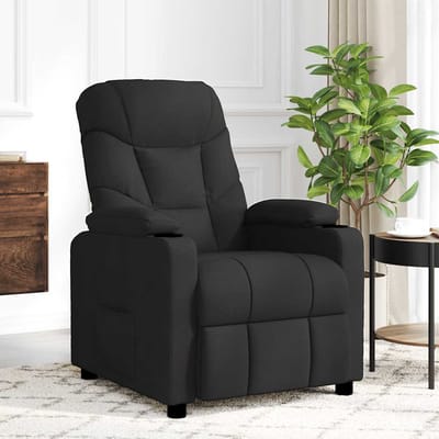 vidaXL - Massagestoel - stof - zwart