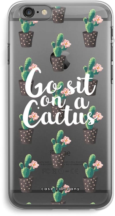 Case Company® - Hoesje geschikt voor iPhone 6 PLUS / 6S PLUS hoesje - Cactus quote - Soft Cover Telefoonhoesje - Bescherming aan alle Kanten en Schermrand