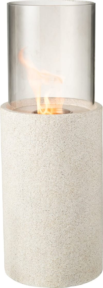 J-Line tafelhaard Bio-Ethanol Rond - cement - grijs
