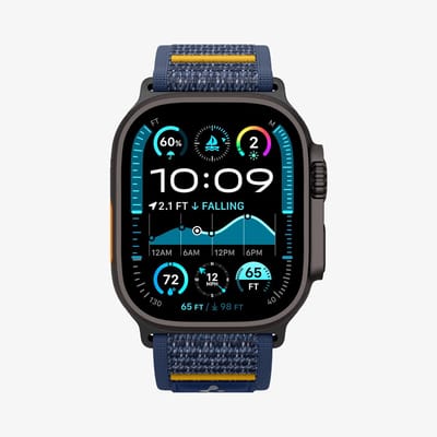 Spigen Athlex Air - Bandje Geschikt voor Apple Watch 1-10/SE/Ultra Bandje - 49/46/45/44/42MM - Blauw