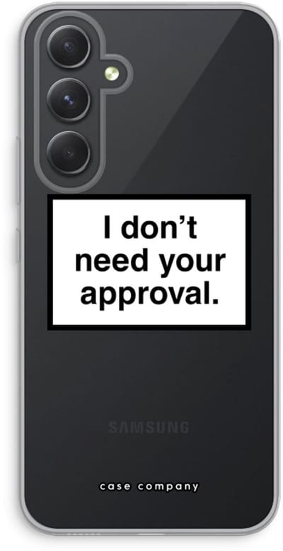 Case Company® - Hoesje geschikt voor Samsung Galaxy A54 hoesje - Don't need approval - Soft Cover Telefoonhoesje - Bescherming aan alle Kanten en Schermrand