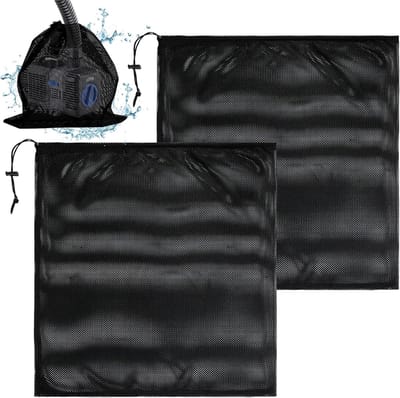 Herbruikbare Filterzakken voor Tuinvijver en Zwembad - 2 Stuks - 60 x 60 cm - Duurzaam Polyester Materiaal - Ideaal voor Filterpompen