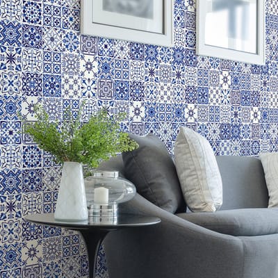Muurstickers - Zelfklevende tegelmuurstickers voor keuken en badkamer - 60 Greccio tegelstickers - 60 stickers 20x20cm
