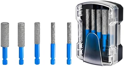 Boorset Graniet - Tegel Boren - Hard Materiaal Boren - Zeskantschacht Grip - Diverse Maten - Blauw
