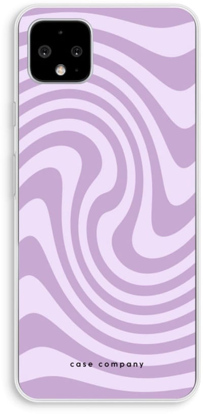 Case Company® - Hoesje geschikt voor Google Pixel 4 XL hoesje - Swirl Paars - Soft Cover Telefoonhoesje - Bescherming aan alle Kanten en Schermrand