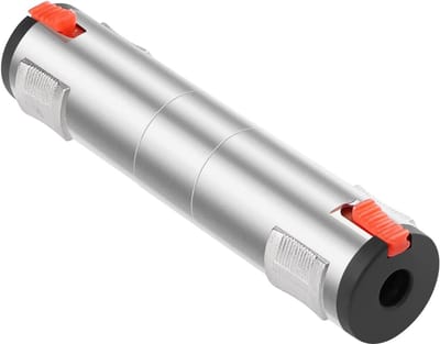 SnelShoppen - Stereo Verlengadapter 6.35 mm, TRS/TS Koppelstuk met Vergrendeling, 1/4 Jack naar Audio Jack, 3-Pin, Ideaal voor Muziek, Studio en Thuis