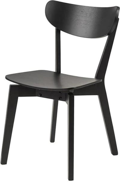 Lisomme Jade Eetkamerstoel Zwart - Hout - Eetkamerstoel Zonder Armleuning - Scandinavisch