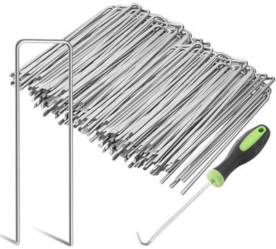 Zware Tuinnagels Ø 3 mm - Verzinkte Stalen Klemmen voor Onkruidvlies, Netten en Buizen (15 cm, 400 Stuks)