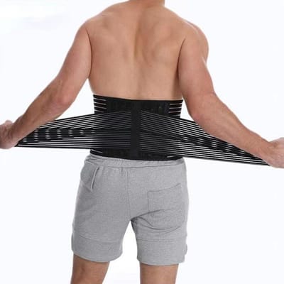 Rug Lumbale Steungordel Taille Orthopedische Brace Houding Mannen Vrouwen Korset Wervelkolom Decompressie Taille Trainer L black
