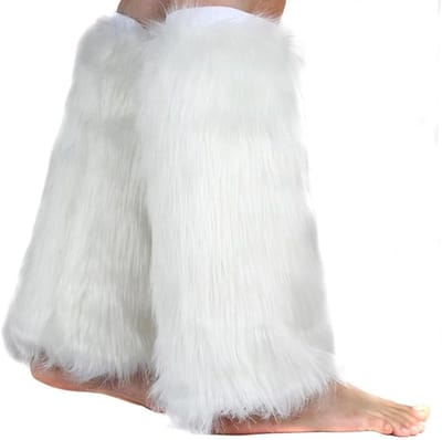 Famanu - Zwarte bontlaars manchetten 20 cm, stijlvolle winteraccessoire