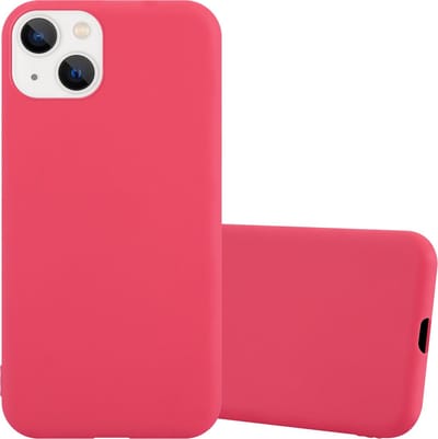 Cadorabo Hoesje geschikt voor Apple iPhone 14 in CANDY ROOD - Beschermhoes gemaakt van flexibel TPU silicone Case Cover