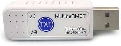 Hygrometer Thermometer - PC Sensor - Omgeving Meten - USB Aansluiting - 449 x 16 cm - Zilver