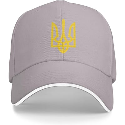 Casquette de Baseball Tryzub Ukrainien Ukraine Stuff Hommes Femmes Casquettes de Baseball Casquettes Chapeau Design Unique Quotidien Été Cadeau Casquette Snapback One Size gray