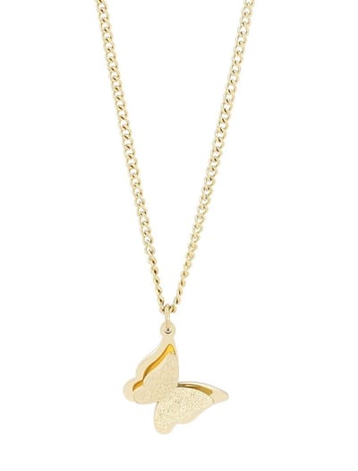 AKZENT Akzent damesketting met hanger met vlinderhanger van Edelstahl