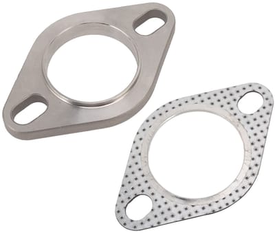 Dailygoods- Uitlaatflens Aansluitset - 2 Inch Flens/Packing - 2 Schroeven - Roestvrij Staal - Hoge Temperatuurbestendigheid - Sterke Afdichting - Uitlaatpakking