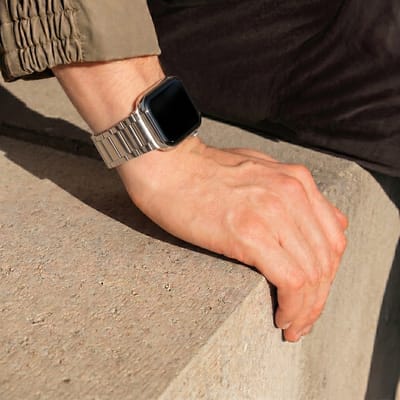 Mat Titanium bandje - Geschikt voor Apple Watch 1, 12, 2, 3, 4, 5, 6, 7, 8, 9, 10, 11 (42 mm), SE - 38/40/41 mm - Zilver