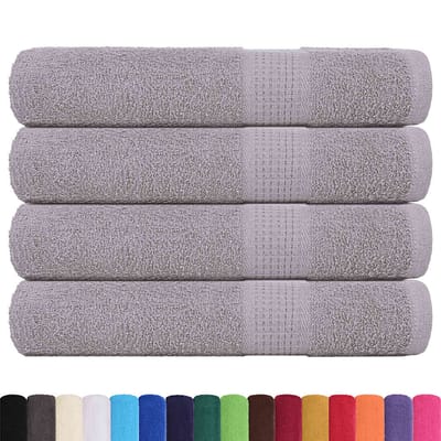 vidaXL - Handdoeken - FROGN - 4 - st - 100x200 - cm - 360 - g/m² - grijs