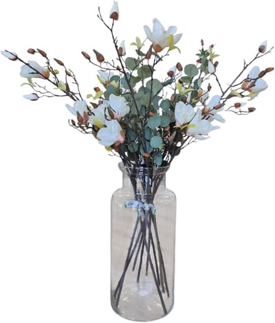 Hakbijl Glass stijlvolle bloemenvaas - glas - transparant - 55 x 21 cm - modern