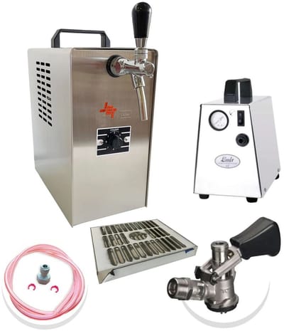 Compleet Set biertap JET 30 bierkoffer Doorstroomkoeler 35L/h 5L adapter