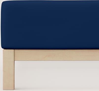 Schlafgut Pure Bio Katoen Jersey Hoeslaken XL - 180x200 - 200x220 570 Blue Deep