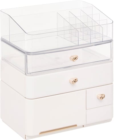 5Five Opberger Sara 5L/4 vakken - Organizer - 23x17x27cm - Wit