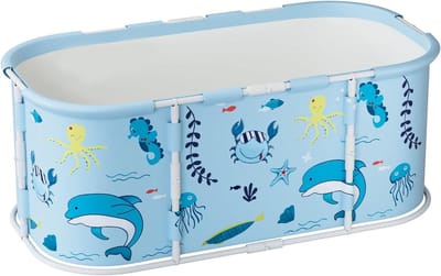 Opvouwbare badkuip volwassenen - Inweekbad draagbaar - Ontspanning thuis - Snelle opklapfunctie - 115 x 60 x 50 cm - Blauw