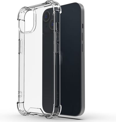 Transparant iPhone 15 TPU-Hoesje met Schokabsorberende Hoeken en Heldere Achterkant