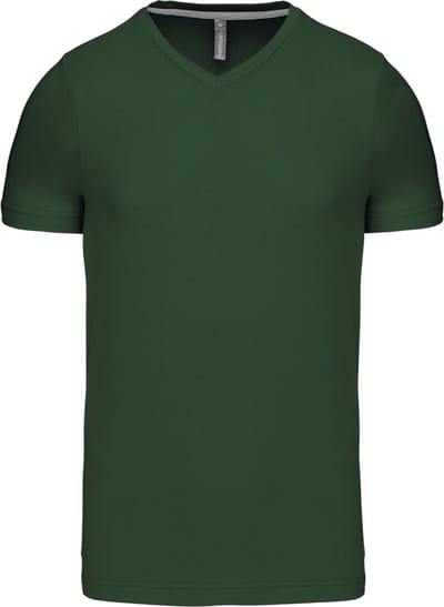 Kariban T-shirt V-hals korte mouwen K357 - Forest Green - M